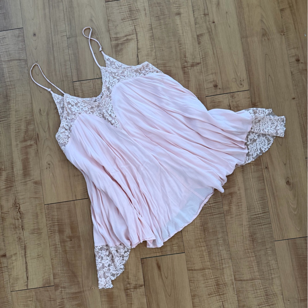 Pink Summer Flowy Baby Doll Dress